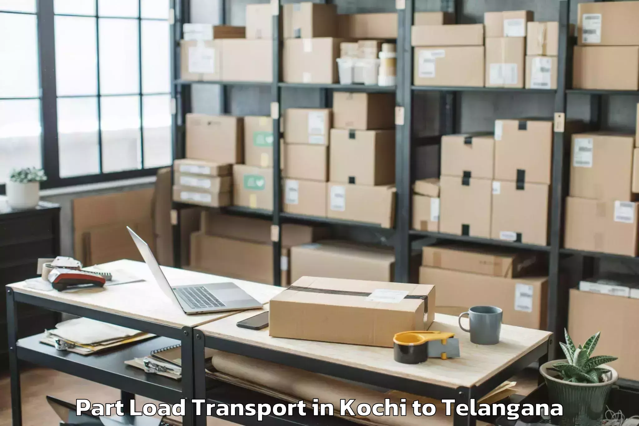 Hassle-Free Kochi to Osmania University Hyderabad Part Load Transport